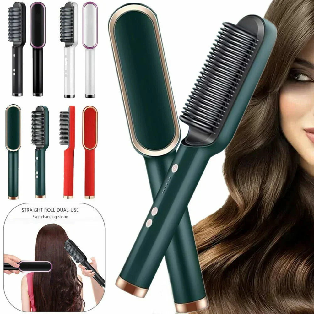 Hair Straightening Brush & Curler (Original)