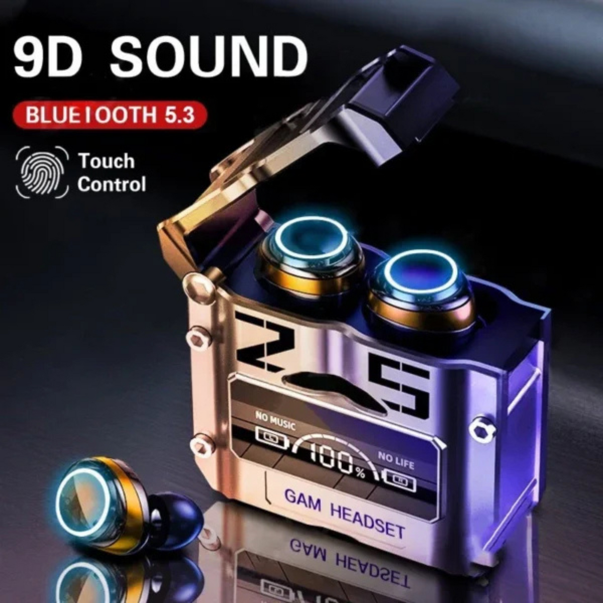 M25 Wireless Earphones Bluetooth Touch Control Noise Reduction Waterproof Earbuds
