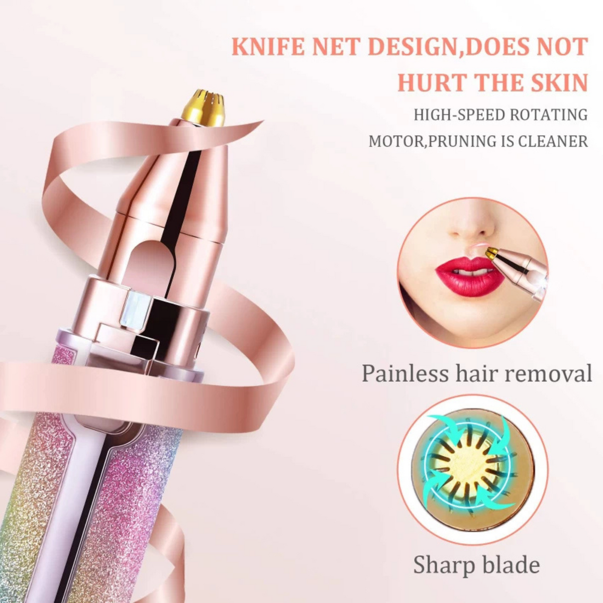 Flawless 2 in 1 Facial Hair Remover and Eyebrow Trimmer Machine ( Original )