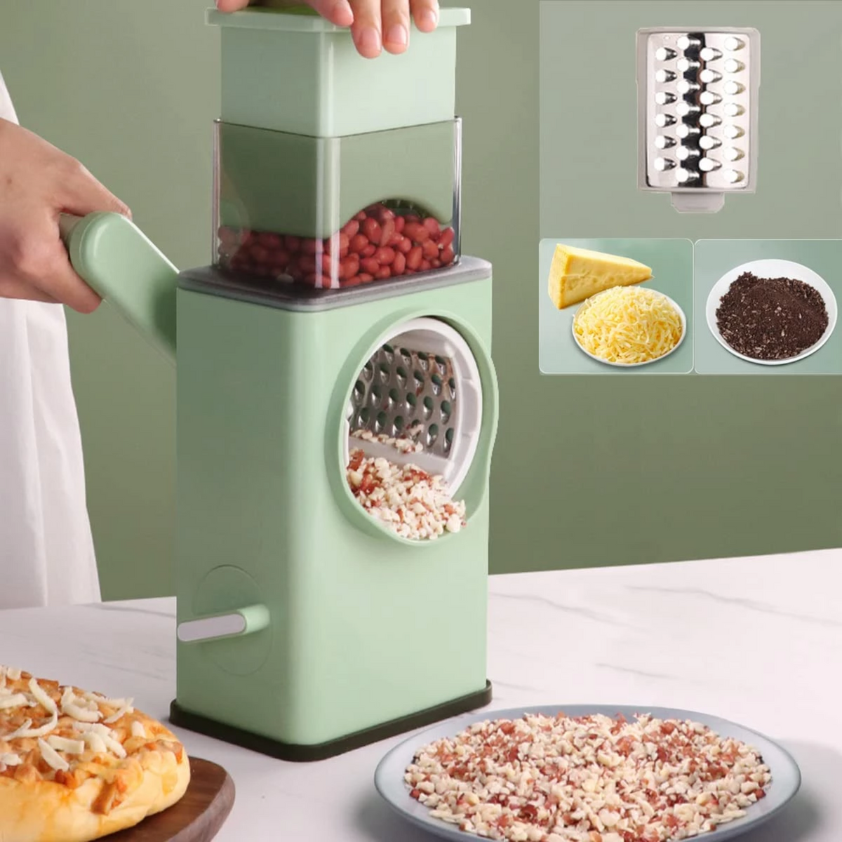 Multifunctional Vegetables 4 in 1 Drum Chopper