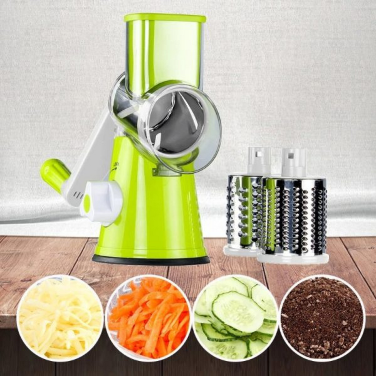Drum Cutter Manual Vegetable Cutter Slicer & Grater | Multi-functional Kitchen Gadget