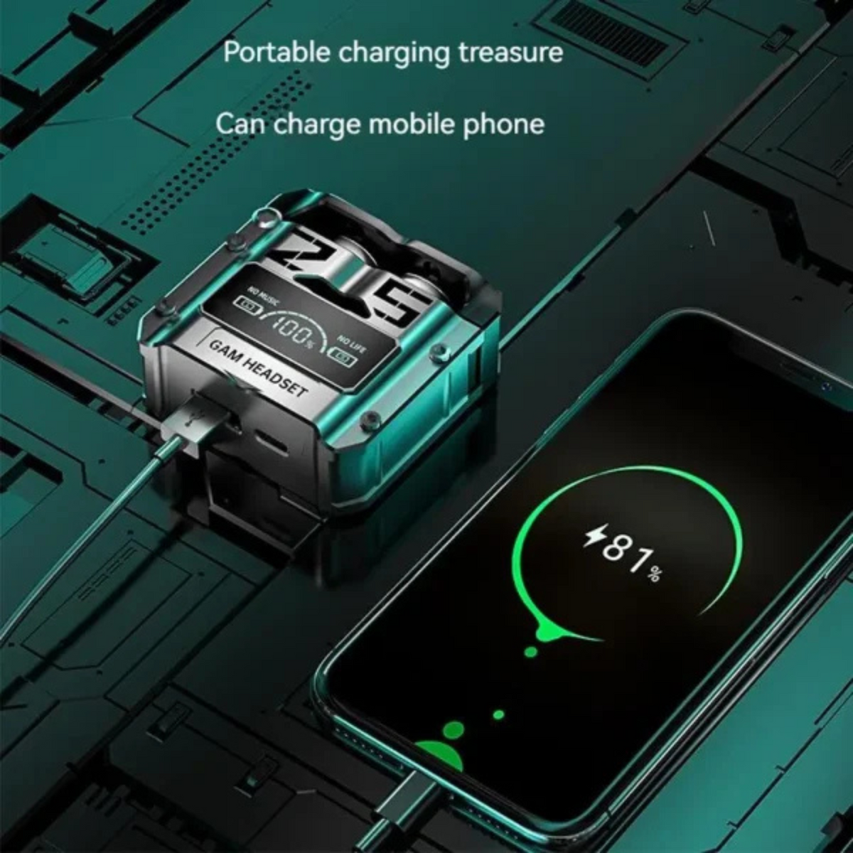 M25 Wireless Earphones Bluetooth Touch Control Noise Reduction Waterproof Earbuds