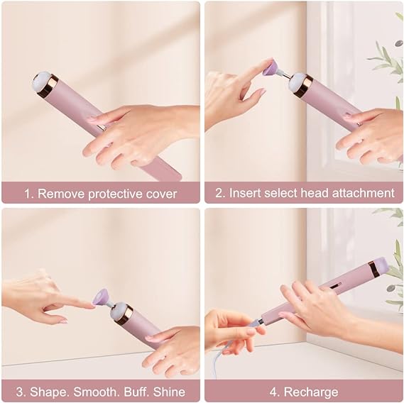 5 In 1 Professional Manicure Pedicure Kit | Nail Grinding, Burnishing Machine
