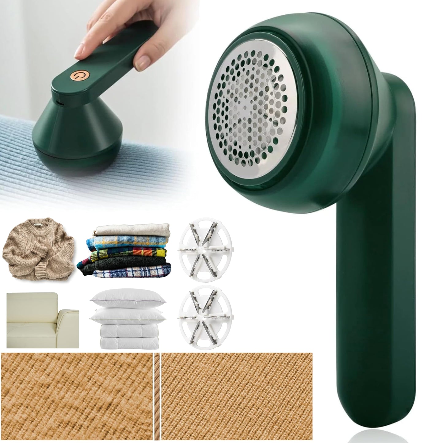 Premium Electric Lint Remover Rechargeable Fabric Shaver for Clothes