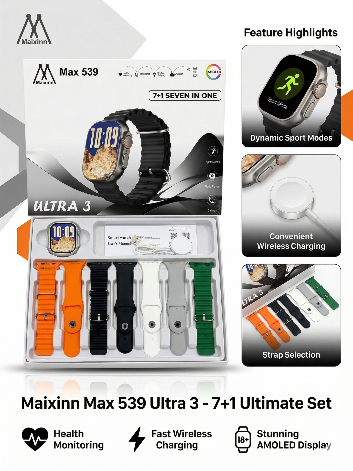 Series 11 Waterproof Smart Watch (7 Straps)