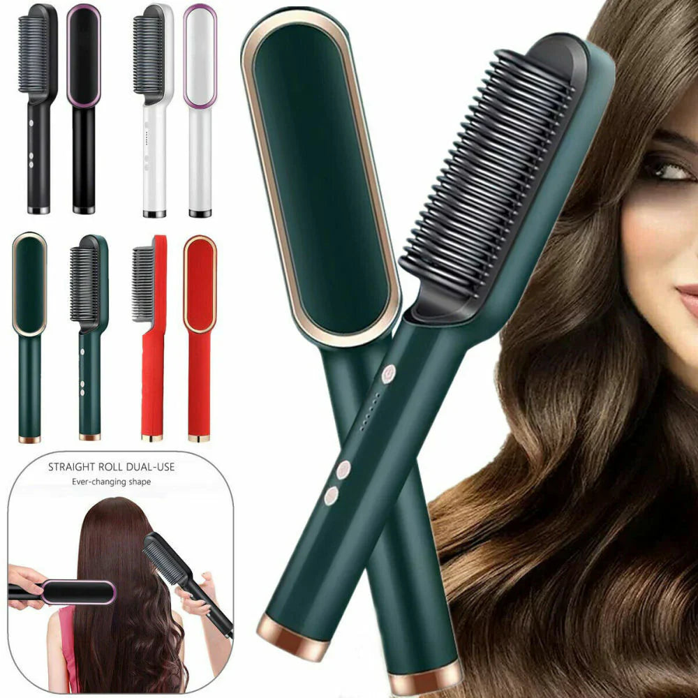 Hair Straightening Brush & Curler (Original)