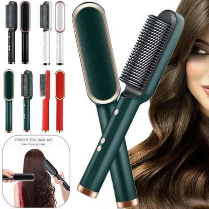 Hair Straightening Brush & Curler (Original)