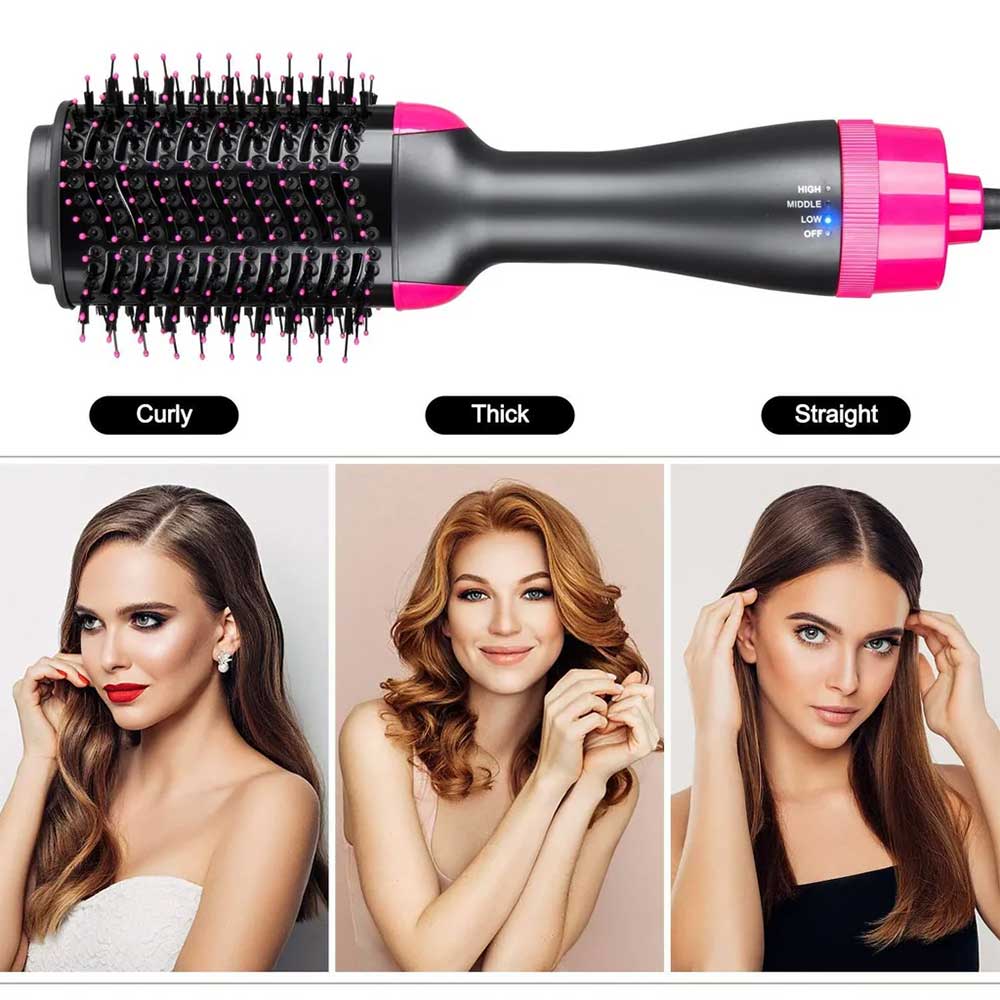 One Step 3 In 1 Hot Air Brush Dryer and Straightener