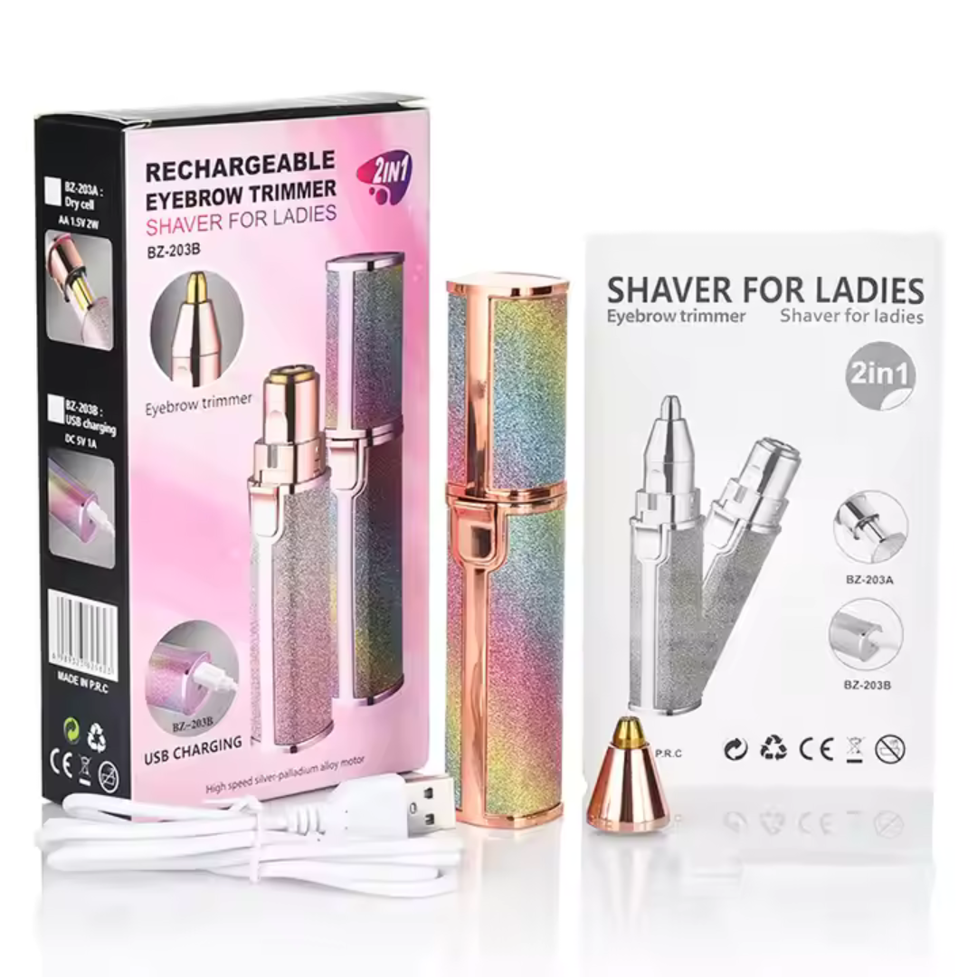Flawless 2 in 1 Facial Hair Remover and Eyebrow Trimmer Machine ( Original )