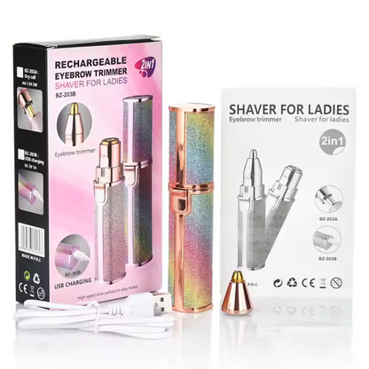 Flawless 2 in 1 Facial Hair Remover and Eyebrow Trimmer Machine ( Original )