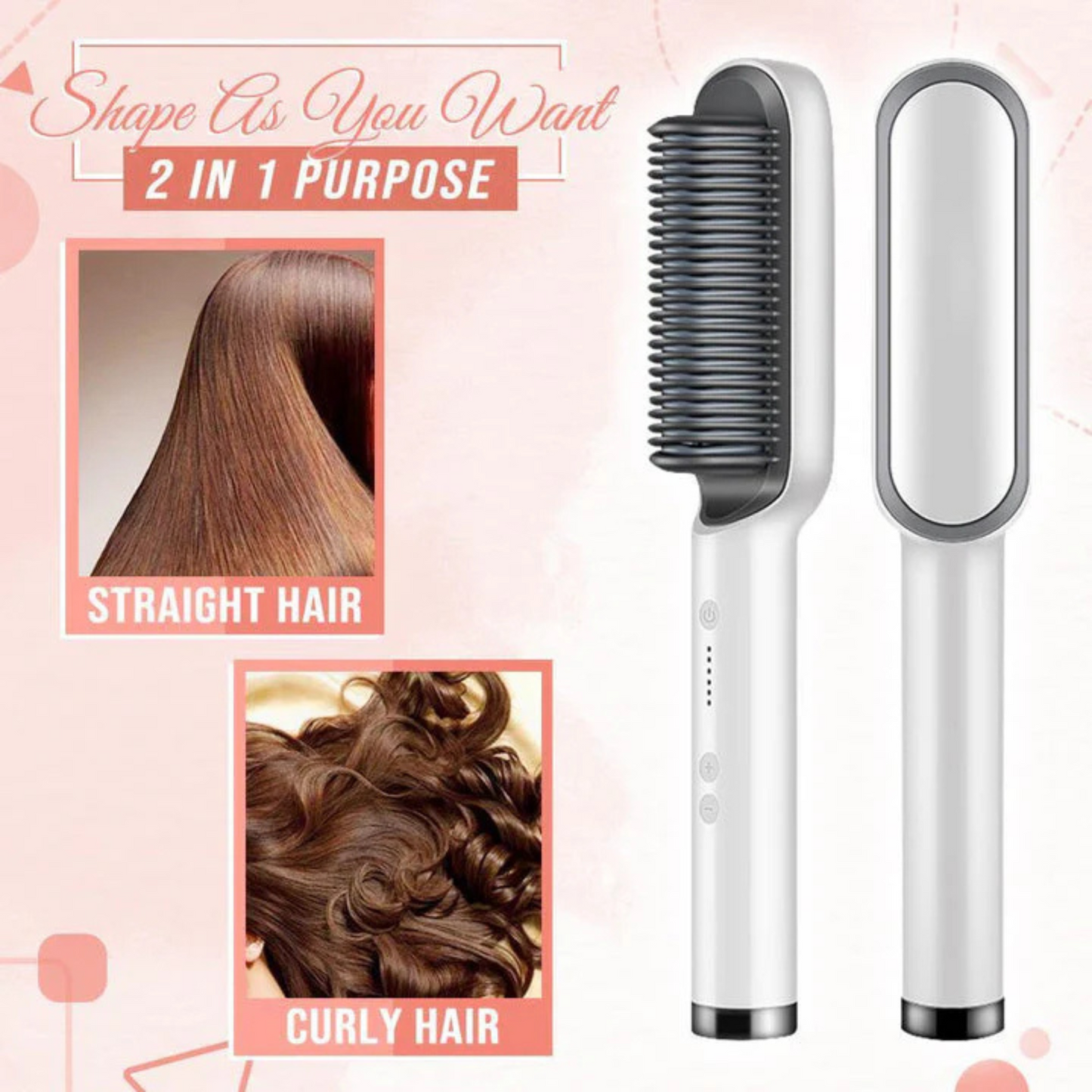 Hair Straightening Brush & Curler (Original)